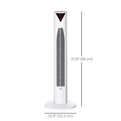 Freestanding Tower Fan Cooling for Home Bedroom with 3 Speed, 12h Timer, Oscillating, LED Sensor Panel, Remote Controller, Black