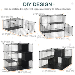 56 Panels Pet Playpen Small Animal Cage for Rabbit