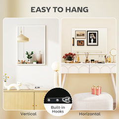 22" x 30" Bathroom Mirror for Wall, Rectangular Mirror for Living Room, Bedroom, Entryway, Black