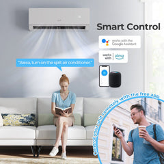 ENERGY STAR Certified 12000 BTU 24 SEER2 115V Mini Split AC with Bracket Heating at -25℃