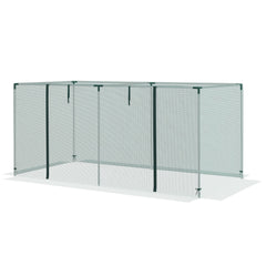 Galvanized Steel Crop Cage, Plant Protection Tent with Zippered Door, 4' x 4', Black