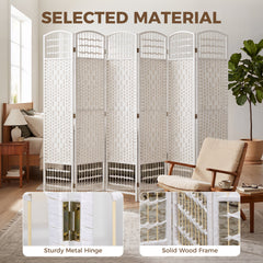 4 Panel Folding Room Divider, Portable Privacy Screen, Wave Fiber Room Partition for Home Office, Black