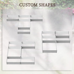 Steel Raised Garden Bed, Set of 5 Large Box Planters for Outdoor Plants Vegetables Flowers Herbs, 8x8x1ft, Black
