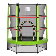 55" Kids Trampoline with Enclosure Net for Indoor/Outdoor, Trampoline for Boys and Girls Age 3-6 Years, Red
