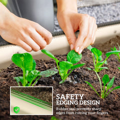 4.9 x 2 x 1ft Galvanized Raised Garden Bed Kit, Metal Planter Box with Safety Edging, Black