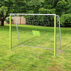 6ft x 4ft Soccer Goal Net with Metal Frame, PE Mesh, Ground Stakes, Easy Assembly, White