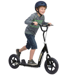 Kids Scooter with 12" EVA Big Tires, Street Bike Bicycle for Teens with Adjustable Height Handle for 5-12 Year Old, Pink
