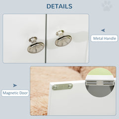 Elevated Dog Bowls for Large Dogs Pet Feeding Station with Stand, Storage, 2 Stainless Steel Food and Water Bowls, Black, 23.6" x 11.8" x 14"