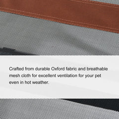 Elevated Dog Bed, Raised Dog Cot for XL Sized Dogs, Indoor & Outdoor, 48" x 36" x 9", Coffee