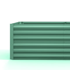 Galvanized Raised Garden Bed, Steel Outdoor Planters with Reinforced Rods, 71" x 35" x 23", Light Green