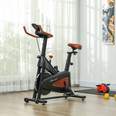Quiet Stationary Exercise Bike with Adjustable Resistance, Seat, Black
