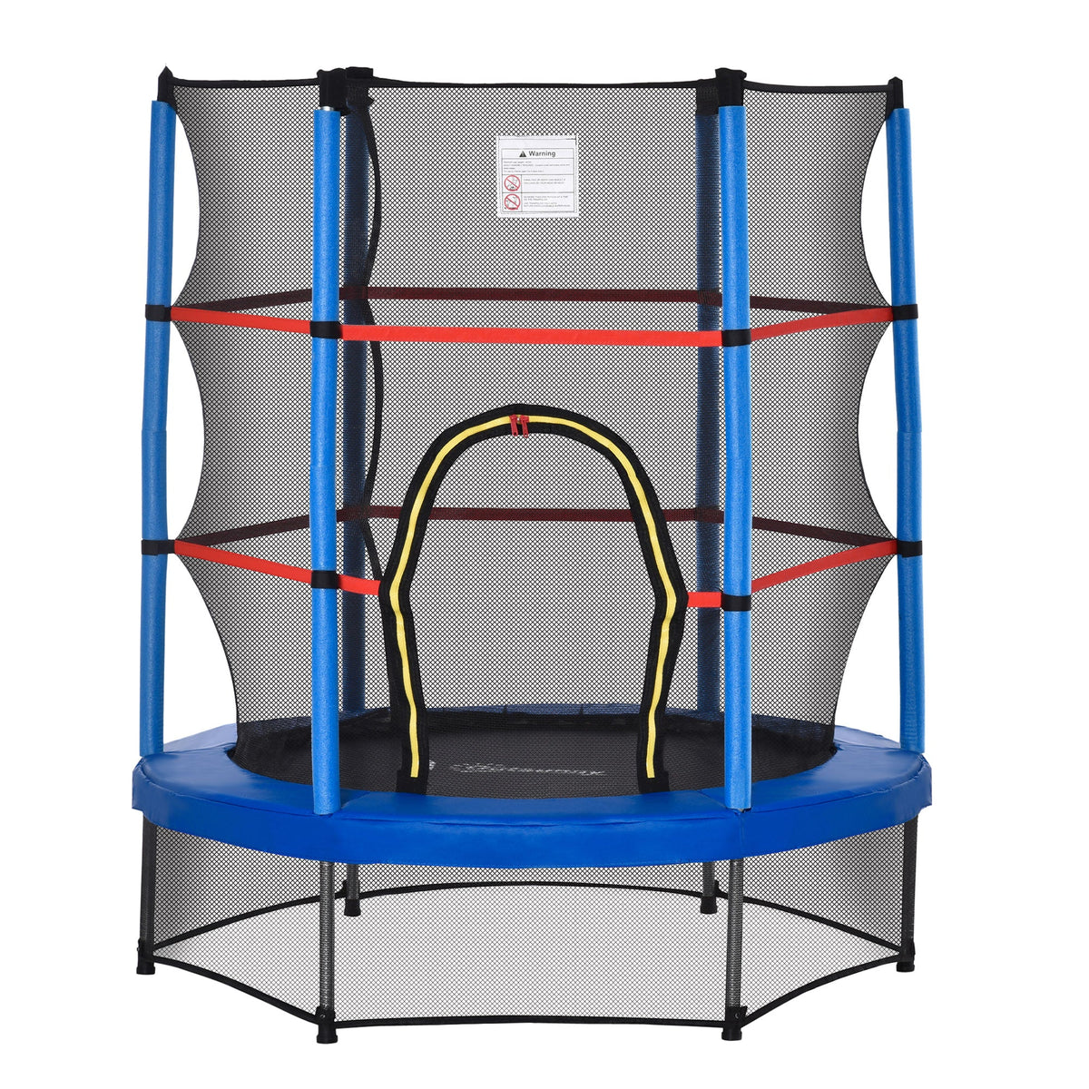 55" Kids Trampoline with Enclosure Net for Indoor/Outdoor, Trampoline for Boys and Girls Age 3-6 Years, Red