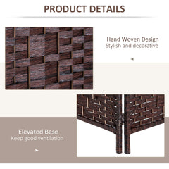 6ft Folding Room Divider, 3 Panel Wall Partition with Wooden Frame for Bedroom, Home Office, Natural