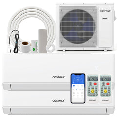 UltrEco Series 24,000 BTU 2 Zone Mini Split Heat Pump with WiFi, 23 SEER2, 12K + 18K