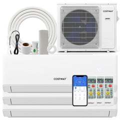 UltrEco 24,000 BTU 3 Zone Mini Split Heat Pump, 23 SEER2, Wifi, 7K + 12K + 12K