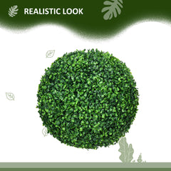 2 Pack Artificial Tree Boxwood Topiary Balls, 15.7 Inch