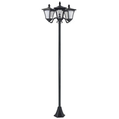 Outdoor Solar Lamp Post, Vintage Style, Dimmable, Waterproof, for Garden Lawn Pathway Walkway, Black