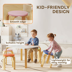 Kids Table and Chair Set, 5-Piece Children Furniture Set, Kids Table and 4 Chair Set for Daycare, Classroom, Playroom