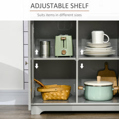 Modern Sideboard, Buffet Cabinet with Storage Cabinets, Drawers and Adjustable Shelves for Living Room, Grey