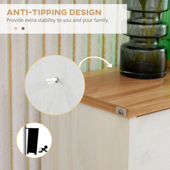 Modern Shoe Cabinet with 3 Flip Drawers and Adjustable Shelf, 12 Pair Shoe Storage Cabinet for Hallway, Entryway, White