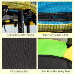 4.6FT Trampoline for Kids with Enclosure Net for Ages 3-6, Indoor Outdoor Use, Black