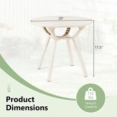 Weather-Resistant Circular Small End Table for Poolside and Balcony-1 Piece