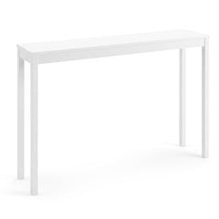 Wooden Console Table Modern Farmhouse Sofa Table with Thickened Top-White