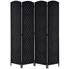 6ft Folding Room Divider, 3 Panel Wall Partition with Wooden Frame for Bedroom, Home Office, Natural