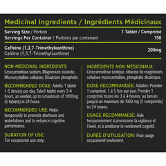 XP Labs CAFFEINE, 150 Tablets