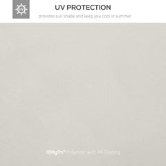 Square2-Tier Gazebo Canopy Replacement Top Cover Water-resistant UV Protected Shade Protection (Cream White)
