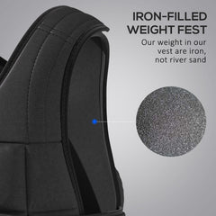 22lbs Weighted Vest, Adjustable Running Weight Vest with 38 Weight Bags, Black