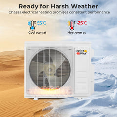 X-Pro 18,000 BTU 2 Zone Mini Split Heat Pump, 24 SEER2, 9K + 9K