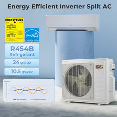 X-Pro 27,000 BTU 2 Zone Mini Split Heat Pump, 24 SEER2, 12K + 18K
