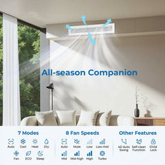 X-Pro 27,000 BTU 2 Zone Concealed Ducted Mini Split Heat Pump, 24 SEER2, 9K + 9K