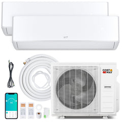 X-Pro 35,000 BTU 2 Zone Mini Split Heat Pump, 22.5 SEER2, 9K + 24K