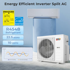 X-Pro 35,000 BTU 4 Zone Mini Split Heat Pump, 22.5 SEER2, Wifi, 9K + 9K + 12K + 12K