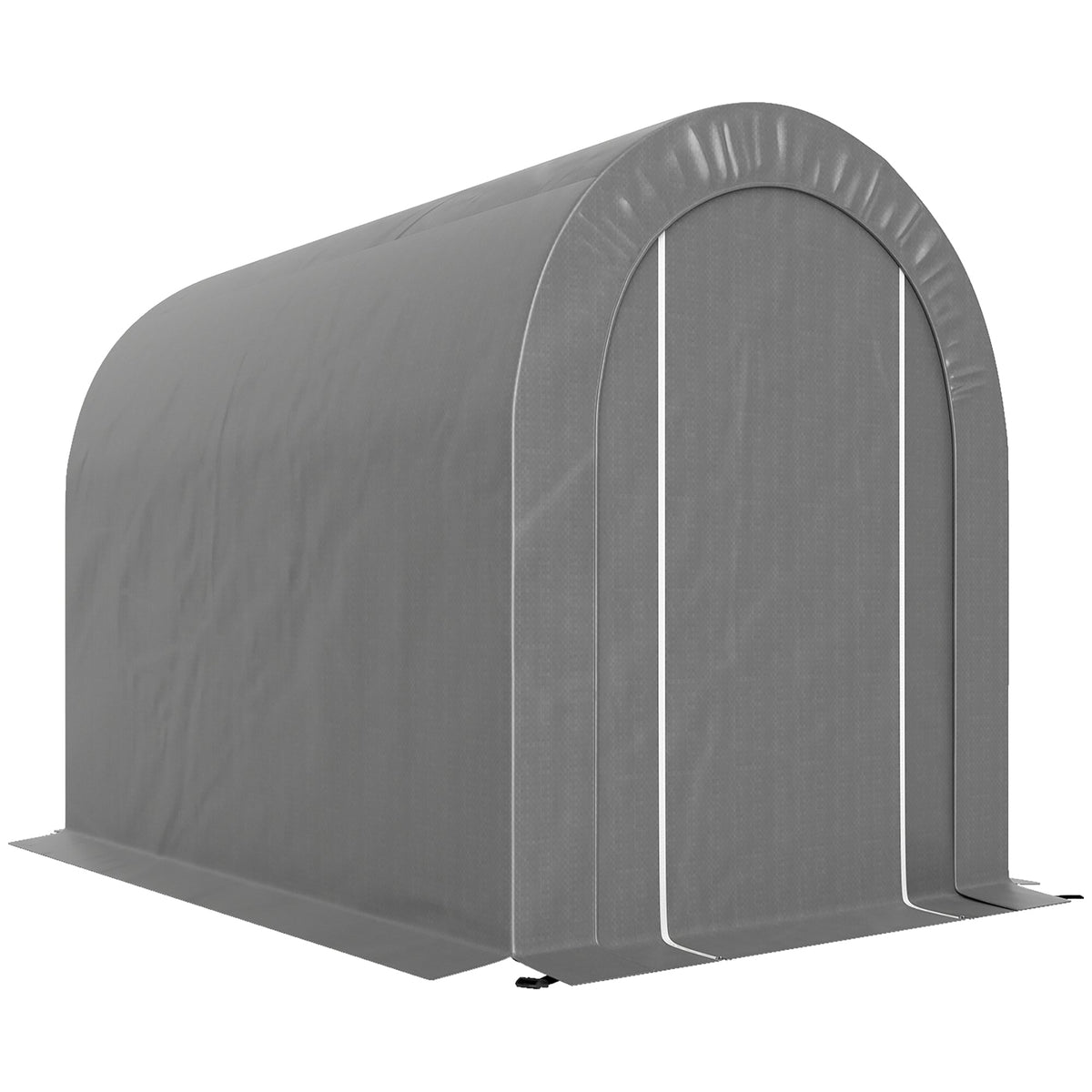 5' x 8' Outdoor Storage Shed, Heavy Duty Galvanized Steel Portable Shed for Bike, Motorcycle, Garden Tools, Black