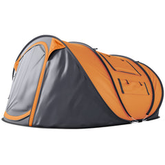 4 Person Camping Tent, Easy Pop Up Tent with Doors, Windows and Carry Bag, Automatic Setup Tent for Hiking, Blue