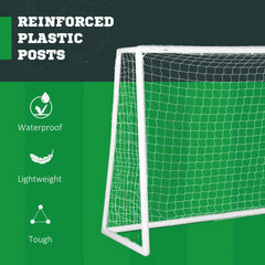 9.8 x 6.6ft Soccer Goal, Portable Soccer Practice Net with PE Net for Backyard, Garden, Park, Beach