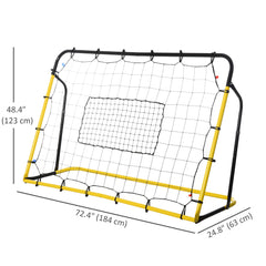 6' x 4' Soccer Rebounder, Soccer Goal with 5 Angle Adjustable