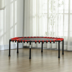 45" Rebounder Trampoline for Adult, Quiet Bungee Rebounder with LED Lights Remote Control, Red