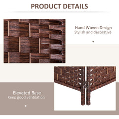 6ft Folding Room Divider, 3 Panel Wall Partition with Wooden Frame for Bedroom, Home Office, Natural