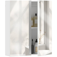 Wall Mounted Mirror Cabinet, Bathroom Medicine Cabinet with Mirror, 2 Doors, Adjustable Shelf and Soft Close Mechanism