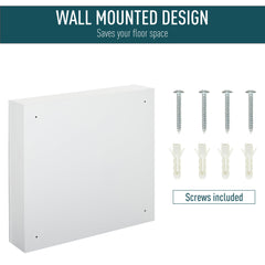 Wall Mounted Mirror Cabinet, Bathroom Medicine Cabinet with Mirror, 2 Doors and 3-tier Shelving, Silver