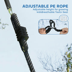 Nest Swing Adjustable Ropes Tree Straps Basket Swing for Kids, 58" x 30", 660 lbs Capacity for Indoor Outdoor, Blue