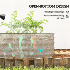 4.9 x 2 x 1ft Galvanized Raised Garden Bed Kit, Metal Planter Box with Safety Edging, Black