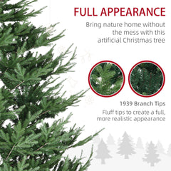 9ft Artificial Christmas Tree with Metal Base, Xmas Tree