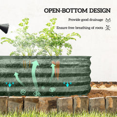 4.9 x 2 x 1ft Galvanized Raised Garden Bed Kit, Metal Planter Box with Safety Edging, Black