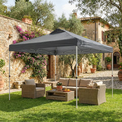 Pop Up Canopy Waterproof Canopy Tent with Carrying Bag for Parties Garden BBQs 9.8' x 9.8', Blue