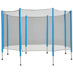 12FT Trampoline Net Enclosure Trampolining Bounce Safety Accessories w/ 8 Poles Net Enclosure Only, Black